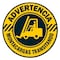 Signmission Advertencia Montacargas Transitando 16in Non-Slip Floor Marker, 16" x 16", FD-2-C-16-99972 FD-2-C-16-99972 - alternate 1